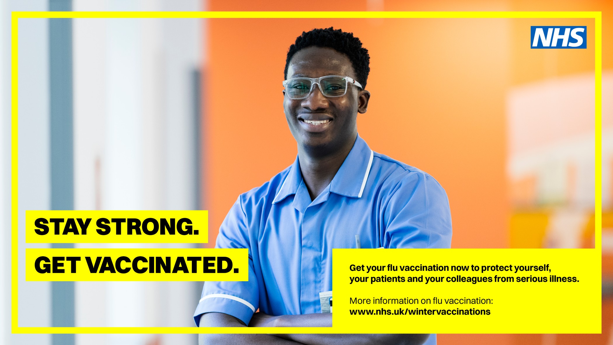 DHSC Vaccination 16x9 DigitalScreens HC Nurse