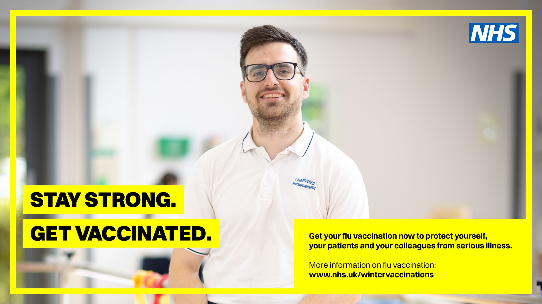 DHSC Vaccination 16x9 DigitalScreens HC Physiotherapist