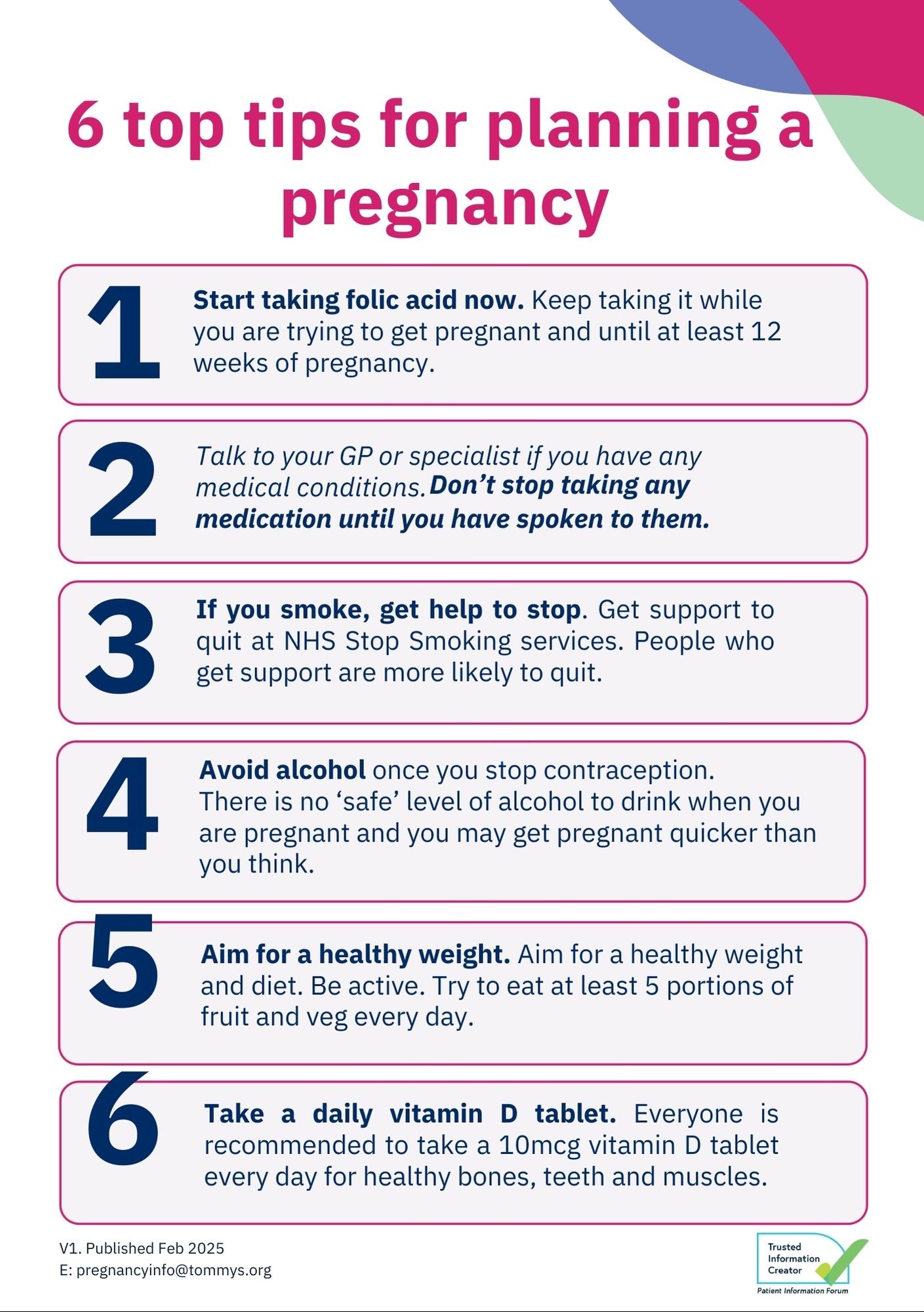 Tommy's top tips