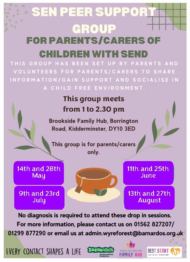 SEN Peer Support group flyer 
