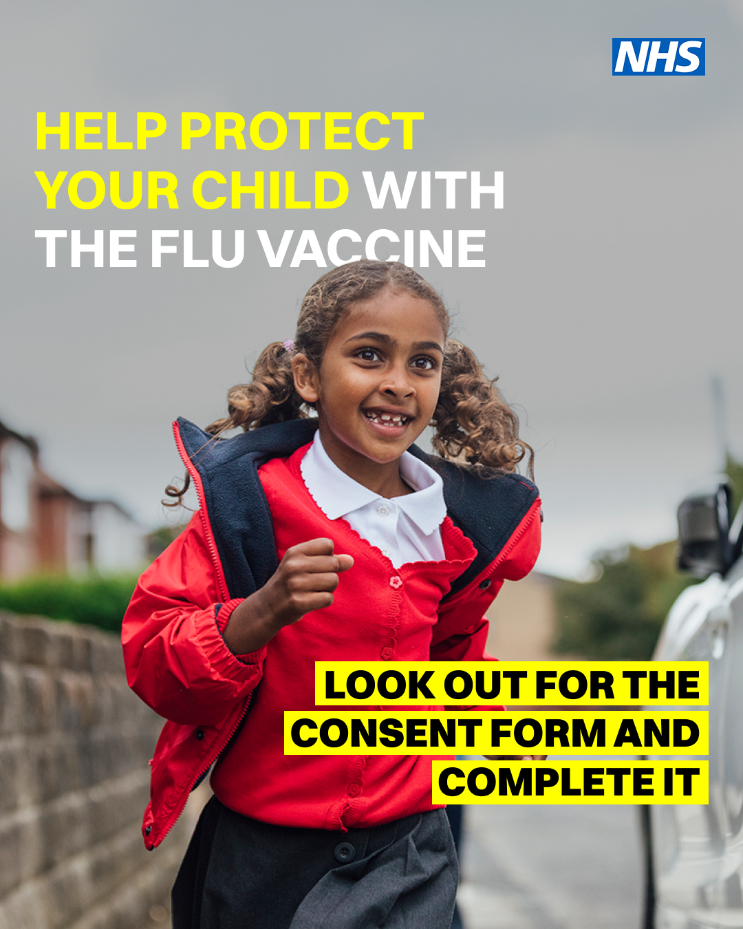 NHS School Flu Red Jumper Static